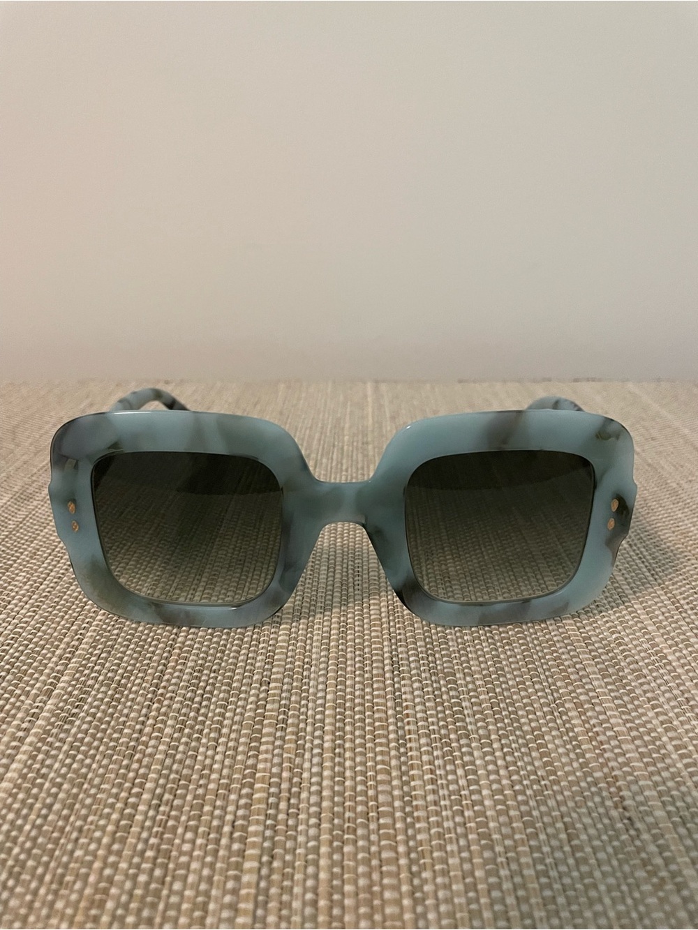 Isabel Marant Oversized Square Blue Tortoise Shell Sunglasses